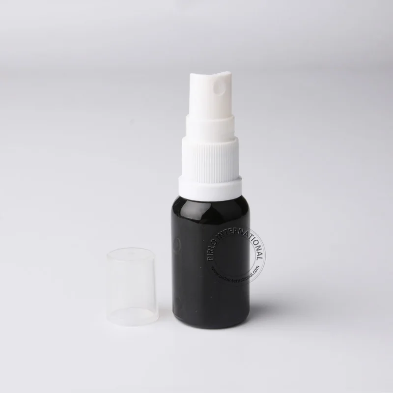 Wholesale 15ml Black Essential Oil Bottle 1/2 oz Glass Spray Bottles 15cc Small Perfumes Atomizer Empty Packaging 30pcs | Красота и