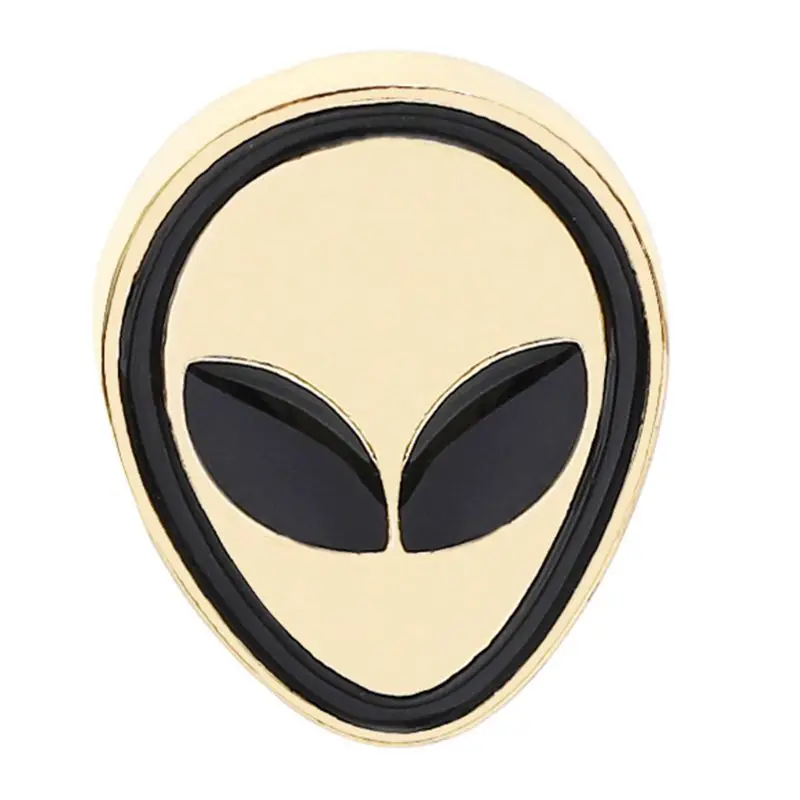 Милый мультяшный Alien UFO ручной сплав брошка легкая одежда значок эмалированное