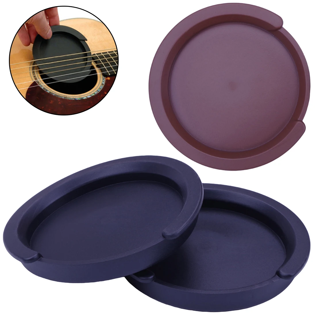 New 8.5cm Silicone Acoustic Classic Guitar Feedback Sound Hole Cover