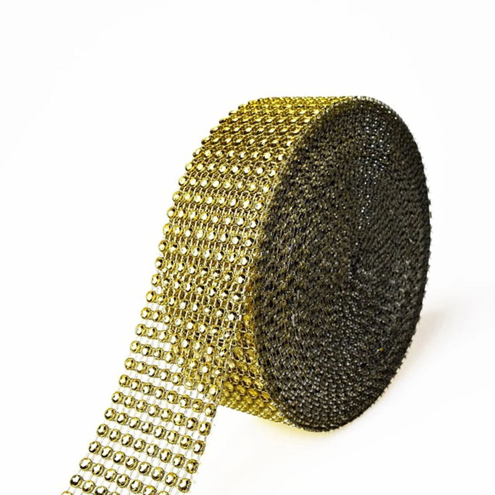 1Yard 8/24 Rows Gold Silver Crystal Diamond Mesh Rhinestone Ribbon for Wedding Party Gift Vase Floral Decoration Products Decor 1Yard 8/24 Rows Gold Silver Crystal Diamond Mesh Rhinestone Ribbon for Wedding Party Gift Vase Floral Decoration Products Decor
