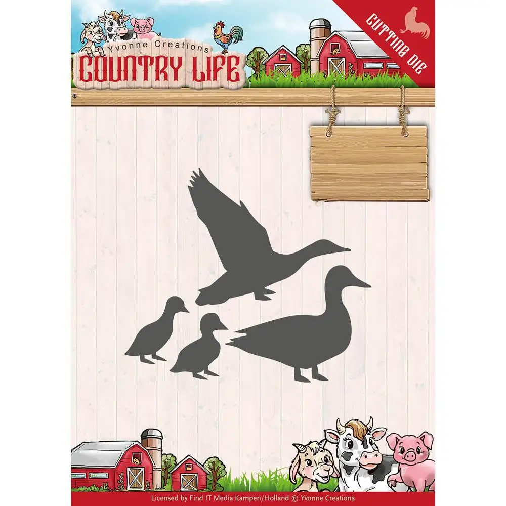 

Swovo Ducks Die Metal Cutting Dies Stencils DIY for Scrapbooking Paper Card Craft Etched Embossing die cuts 2019 New