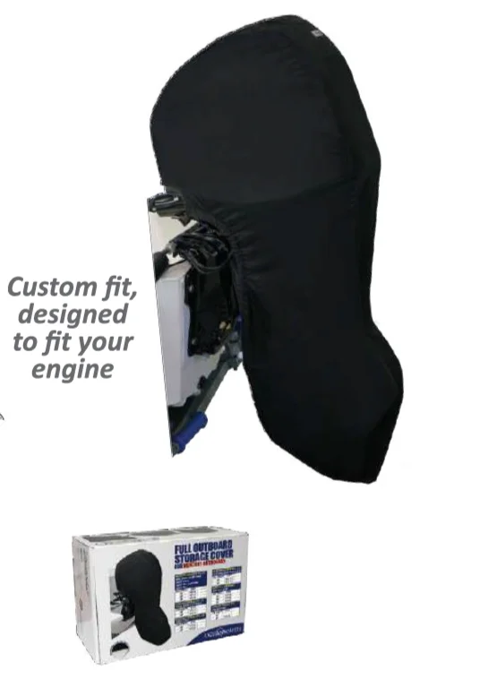 Full Outboard Motor Cover for Mercury Engine Southocean Cyclone Premium Woven Dope Polyester Fabric