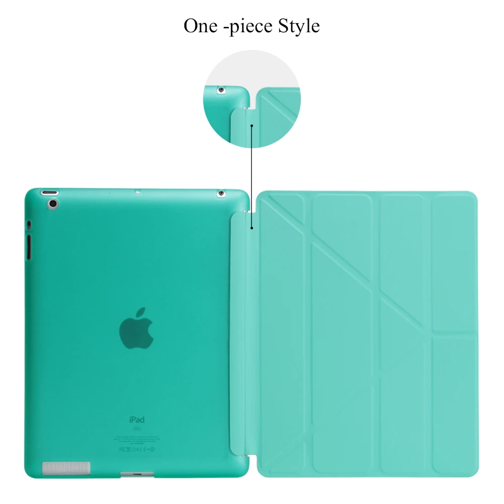 Официальный чехол для Apple ipad 4 3 2 зеркальный кожаный + мягкий умный из ТПУ с