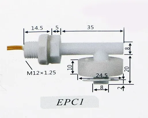 100V ZPC1-1A1 220V ZPC1-2A1 M12 нормально закрытый контроллер уровня воды Боковое крепление поплавковый выключатель