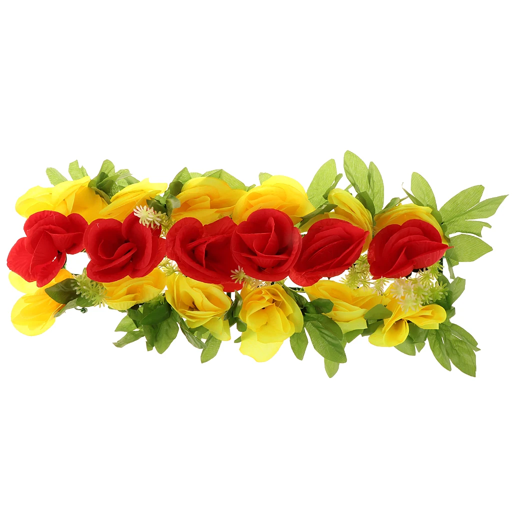 MagiDeal Artificial Silk Rose Flower Wall Panel Archway Main Road Pillar Wedding Funeral Venue Decor
