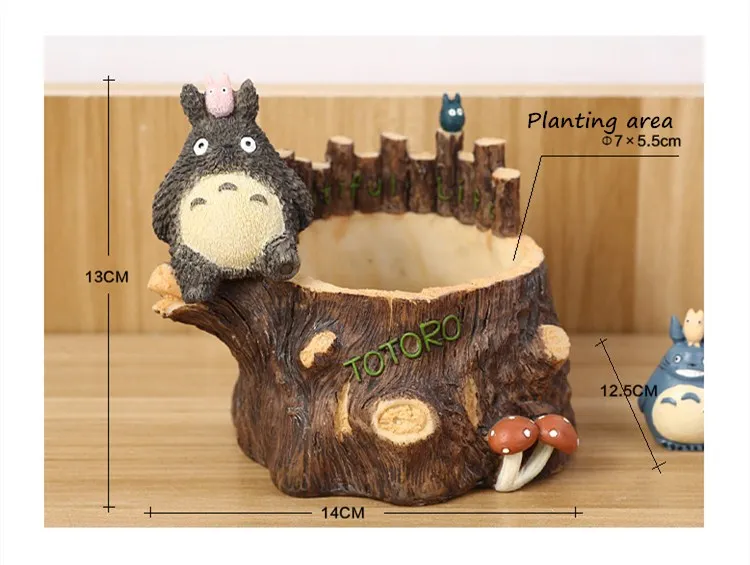 NOOLIM креативный полимерный цветочный горшок суккулентные горшки для растений горшок Тоторо цветочный горшок мини Домашние садовые украшения бонсай цветочный горшок