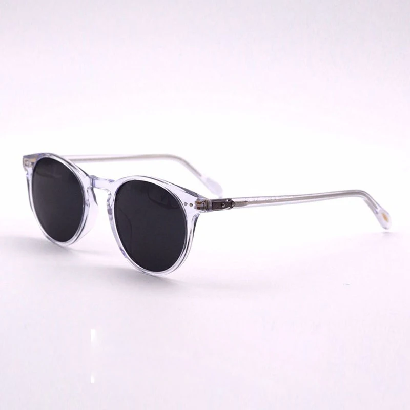 Sir О 'Мэлли, винтажные Круглые Солнцезащитные очки для женщин и мужчин, фирменный дизайн, OV5256 O malley, солнцезащитные очки для женщин, солнцезащитные очки, фирменный дизайн - Цвет линз: Clear VS Gray