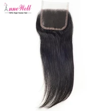 7A Brazilian Virgin Hair Lace Closure 4*4 inch Cheap Brazilian Straight Closure Free/Middle 3 Part Brazilian Straight Closure