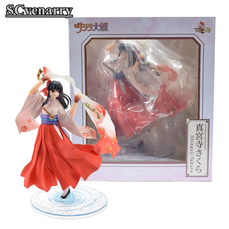 Artfx J Sakura Wars Shinguji Sakura Pvc 1 8 Figure Model Toy 25cm No Box Japanese Anime Collectibles Art Marinacape Bg