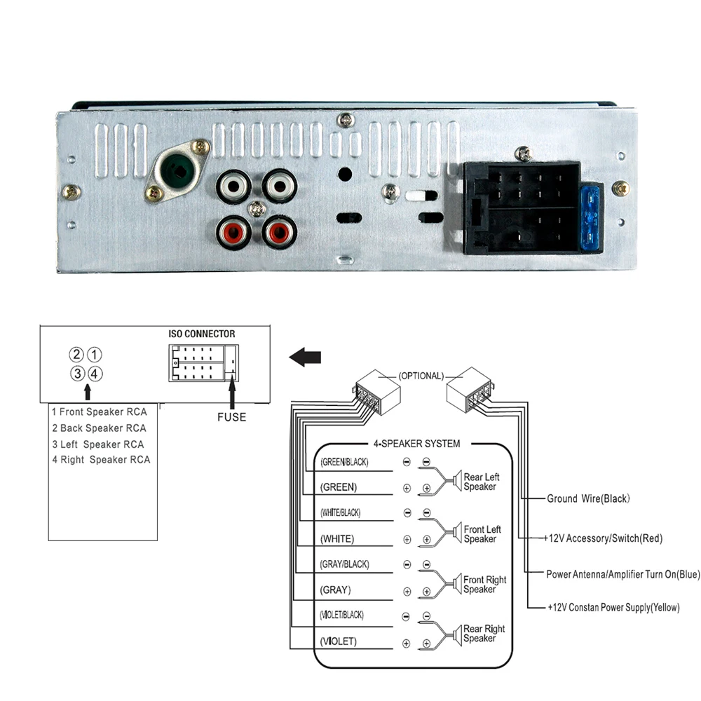 12 В автомобильный стерео fm-радио MP3 аудио плеер Поддержка Bluetooth телефон с USB/SD MMC порт Автомобильная электроника в тире 1 DIN MP3 play