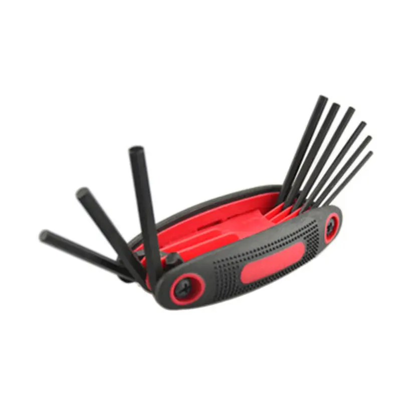 

Durable 9pc Hex Set Tool Folding Allen Wrench Key Ring Archery Set Great Tool uHgW