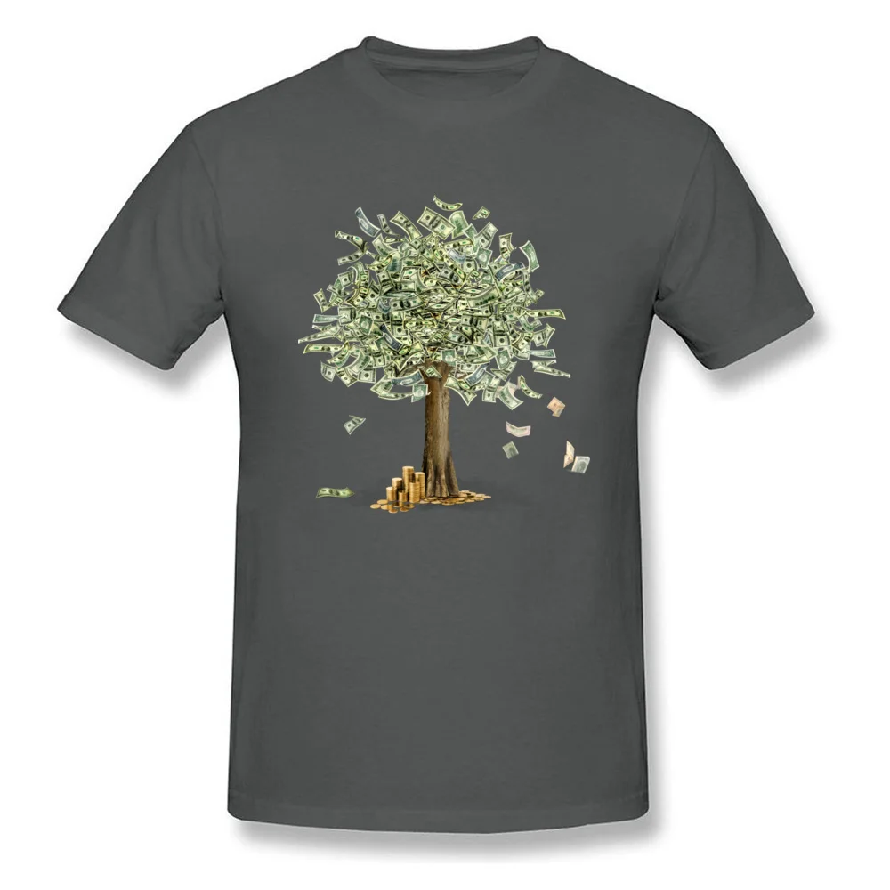 Student Tops & Tees Money grows on trees Brand New Printed Top T-shirts All Cotton Short Sleeve Normal Tee-Shirt O-Neck Money grows on trees carbon