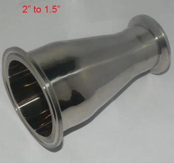 

SS304 Material 2'' to 1.5'' Stainless Steel Sanitary Tri-Clamp Type Reducer Pipe Fittings