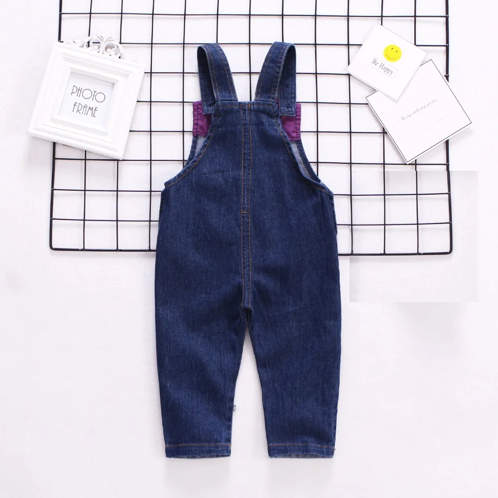 DIIMUU 1 2 3 Years Toddler Boys Denim Pants Baby Long Overalls Dungarees Kids Boy Jeans Jumpsuit Boys Bottoms Trousers Clothing