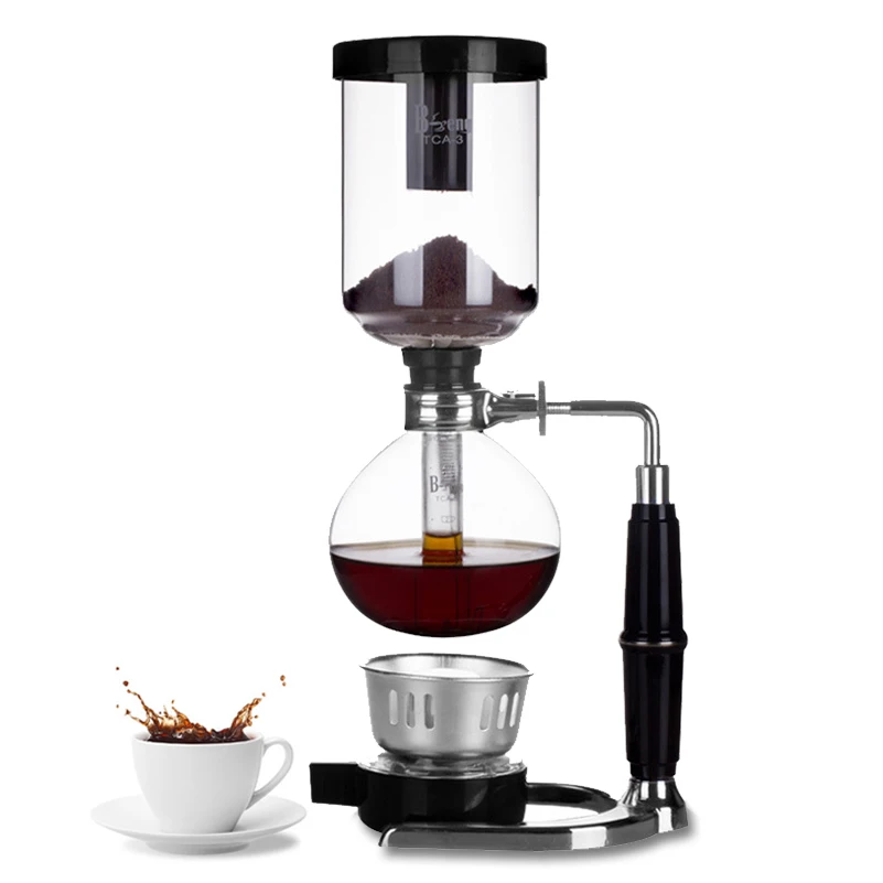 Japanese Siphon Coffee Maker Hand Tea Siphon Pot Vacuum Coffeemaker New Home Glass Machine Coffee Makers With filter 3cup 5cups