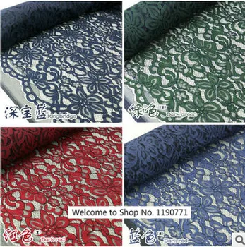 

1 yard / 9colors Cptional French Lace Fabric High Quality Car Bone Hollow Wave Lace Fabric