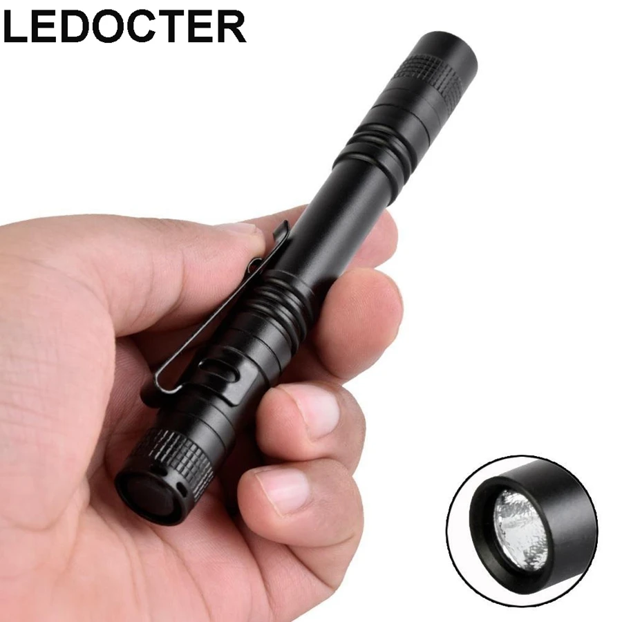 Koop CREE XPE R3 Draagbare Mini Aluminium LED Zaklamp Riem Clip Kleine Pen Licht Tactische Zaklamp Outdoor voor Camping Wandelen AAA