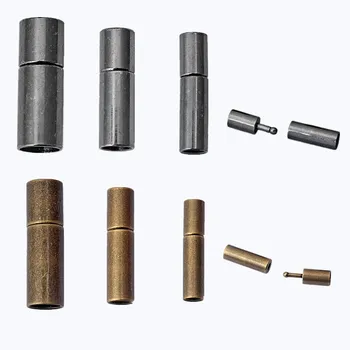 

5 Sets Antique Bronze/Gun Black Snap Clasp For 6mm 4mm 3mm 2mm Round Leather Cord Fit DIY Jewellery Making Findings