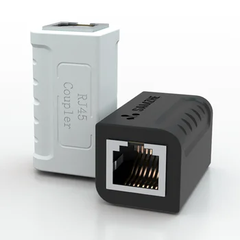 

Waterproof computer cable connector RJ45 Female To Female ethernet adapter network extender for home office LAN wire splice Port