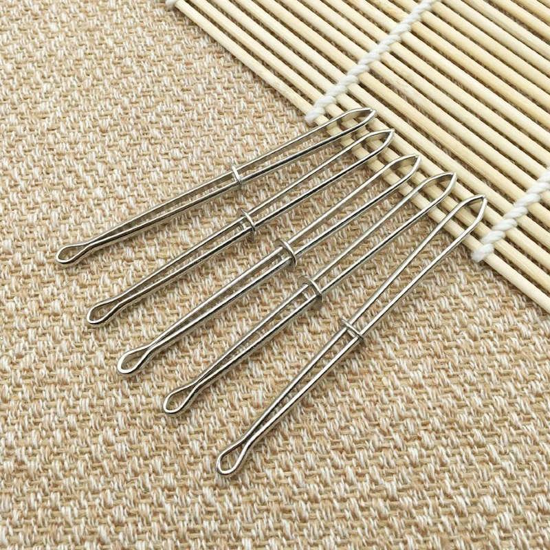 10pcs Steel Sewing DIY Tools Wear Elastic Band Wear Belt Stitch Wear Elastic Clip Handle Craft Sewing Tool Cross-stitch Tools