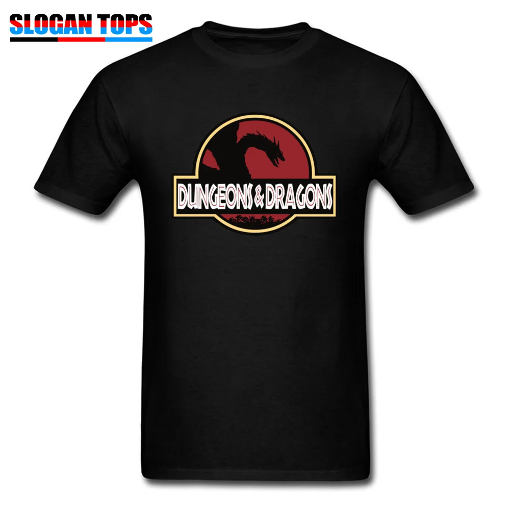 

Mens Fitted Tees Men T-shirt Jurassic Dungeons & Dragons T Shirt Cool Summer Shirt For Male Plus Size Black Tops Swag DnD TShirt