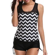 Купальник Танкини с шортами, купальник из двух частей для женщин размера плюс, купальный костюм для женщин, пляжная одежда, купальный костюм