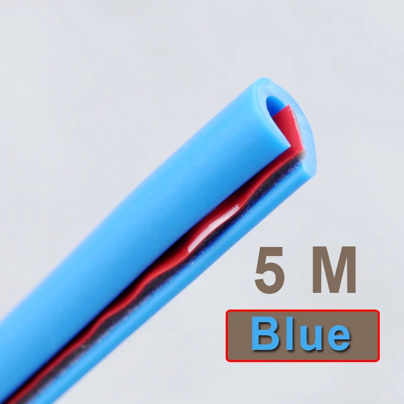 5 м край двери автомобиля резиновые защитные полосы боковые дверные молдинги сторона анти-износ защита двери автомобиля от царапин DIY автомобиль-Стайлинг - Цвет: Blue