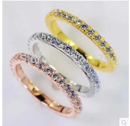 

fine jewelry 0.72CT sona Simulated Gem Infinity silver color wedding rings for women,solid white gold color wedding bands,