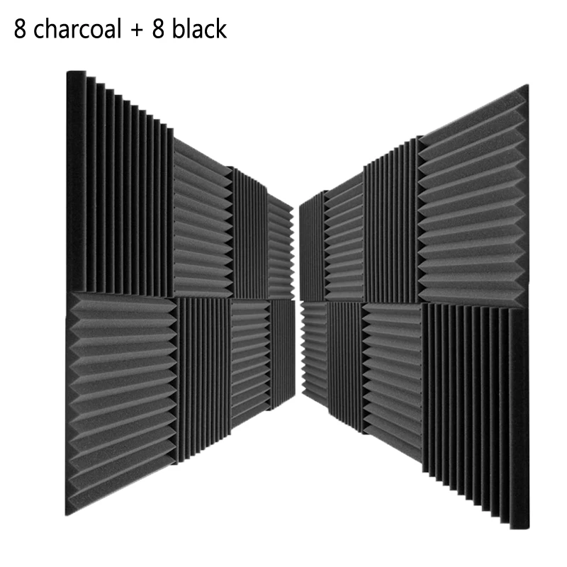 

16 PCS Acoustic 12" X 12" X 1" Inches Noise Reduction Wedge Acoustic Absorption Foam