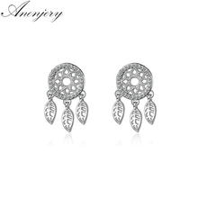 Anenjery горячая Распродажа микро CZ Ловец снов серьги с кисточкой для женщин подарок 925 пробы серебро Циркон сережки oorbellen S-E631