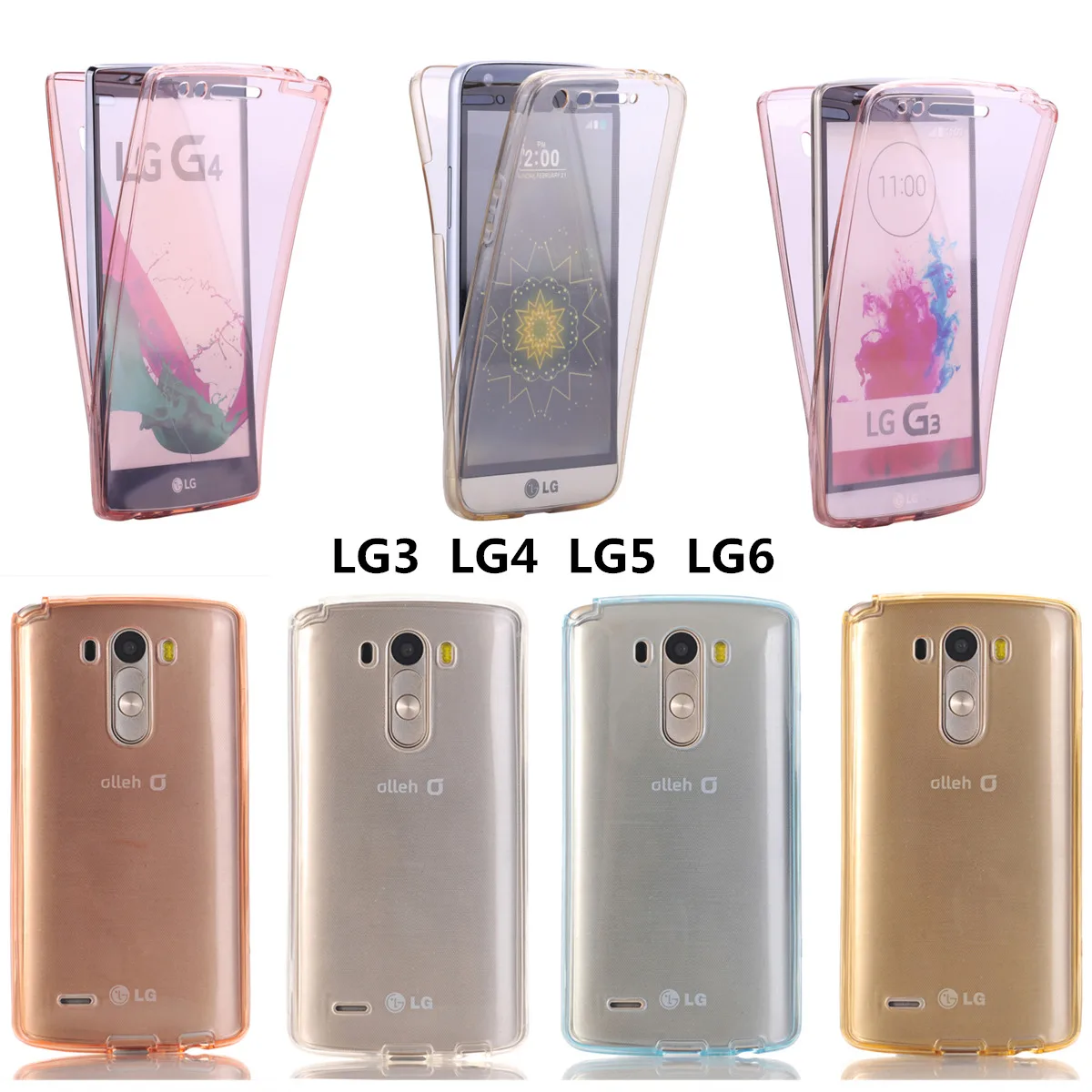 Прозрачный полностью прозрачный чехол LG6 LG5 LG4 LG3 для LG G3 G4 G5 G6 мягкий силиконовый