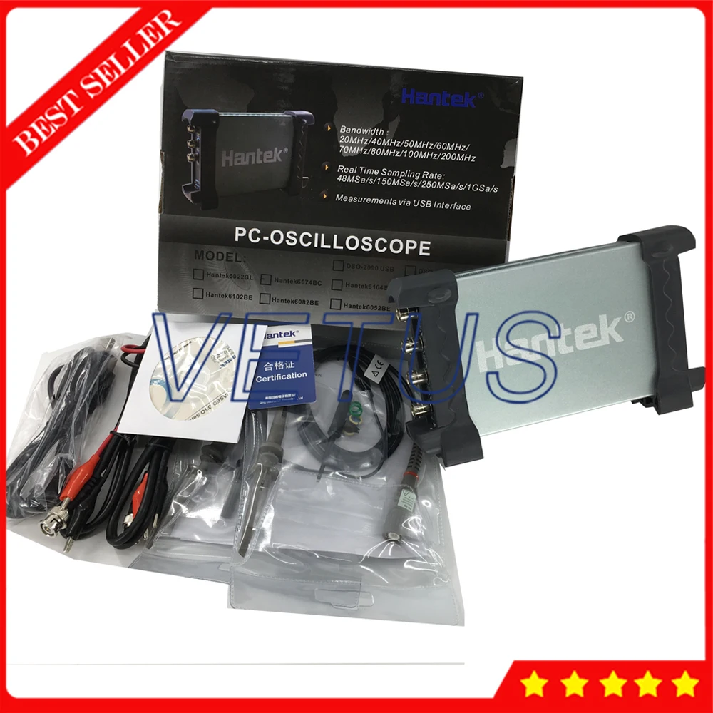 Hantek6074BC usb oscilloscope with 4 channel oscilloscopein