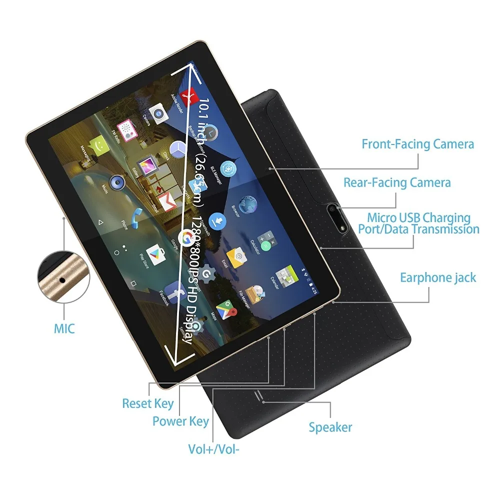 LNMBBS رباعية النواة الكمبيوتر الترفيه tablettes الروبوت 7.0 10.1 بوصة 3 جرام المزدوج التمهيد phablets 2 جيجابايت RAM 16 جيجابايت ROM TF بطاقة الاطفال هدية