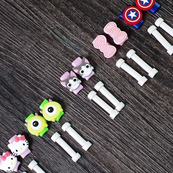 

100pcs/lot USB cable Earphones Protector colorful Cover For iphone cable Data Line Protection sleeve