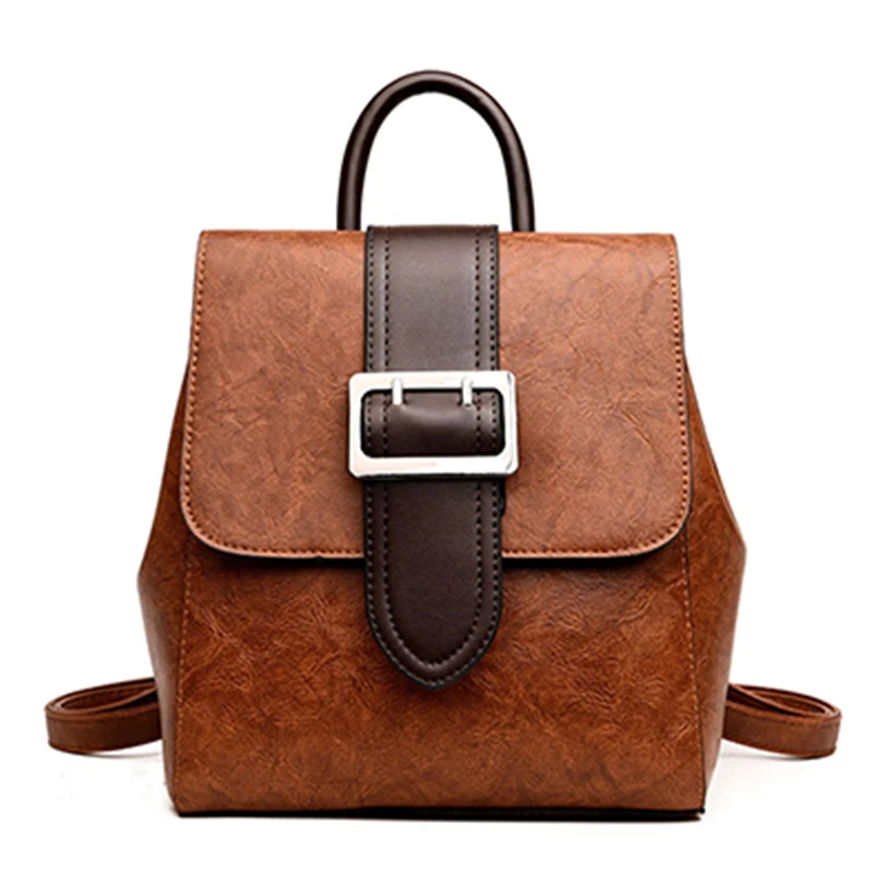 

Vintage Women Backpack High Quality Genuine Leather Backpacks School Backpack for Teenager Female Bags 2018 New Luxury Backpack
