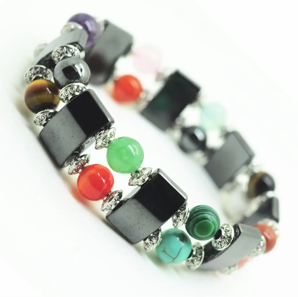 Multi Color Magnetic Hematite Healing Bracelet for Women Magnetite