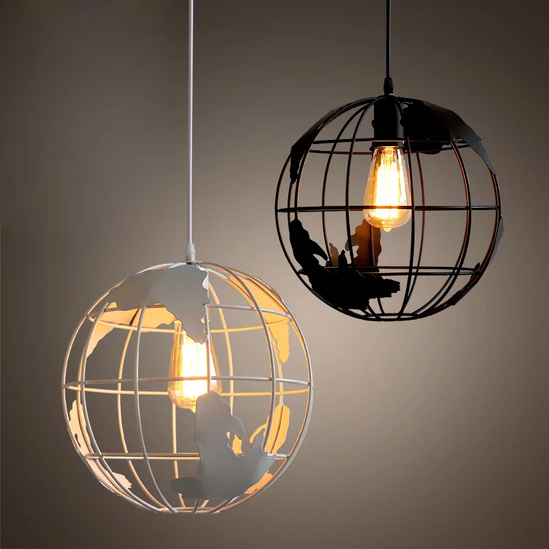 Modern Globe Pendant Lights Black/White 