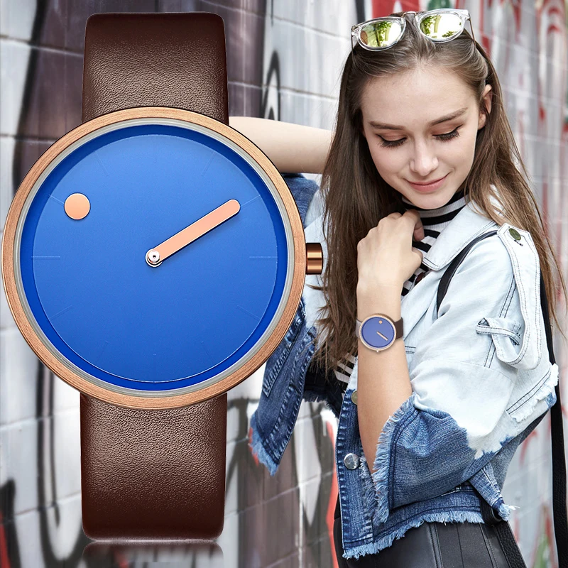 

GEEKTHINK Brand Unique Design Quartz Analog Genuine Leather WristWatch Woman fashion ladies Casual watch Female Girls clock