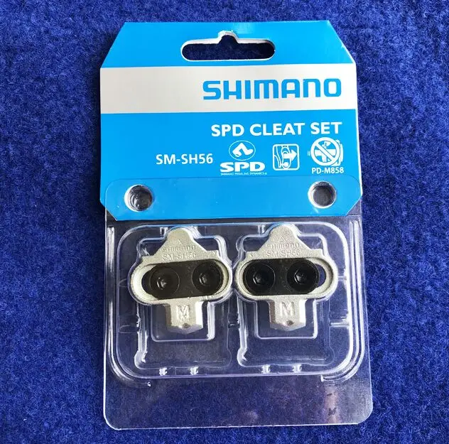 Shimano SPD SM SH51 SH56 Stollen MTB велосипед релиз мульти-релиз педали Stollen w/Cleat Mutter Platten Float berg Paar CLEAT set - Цвет: SH56