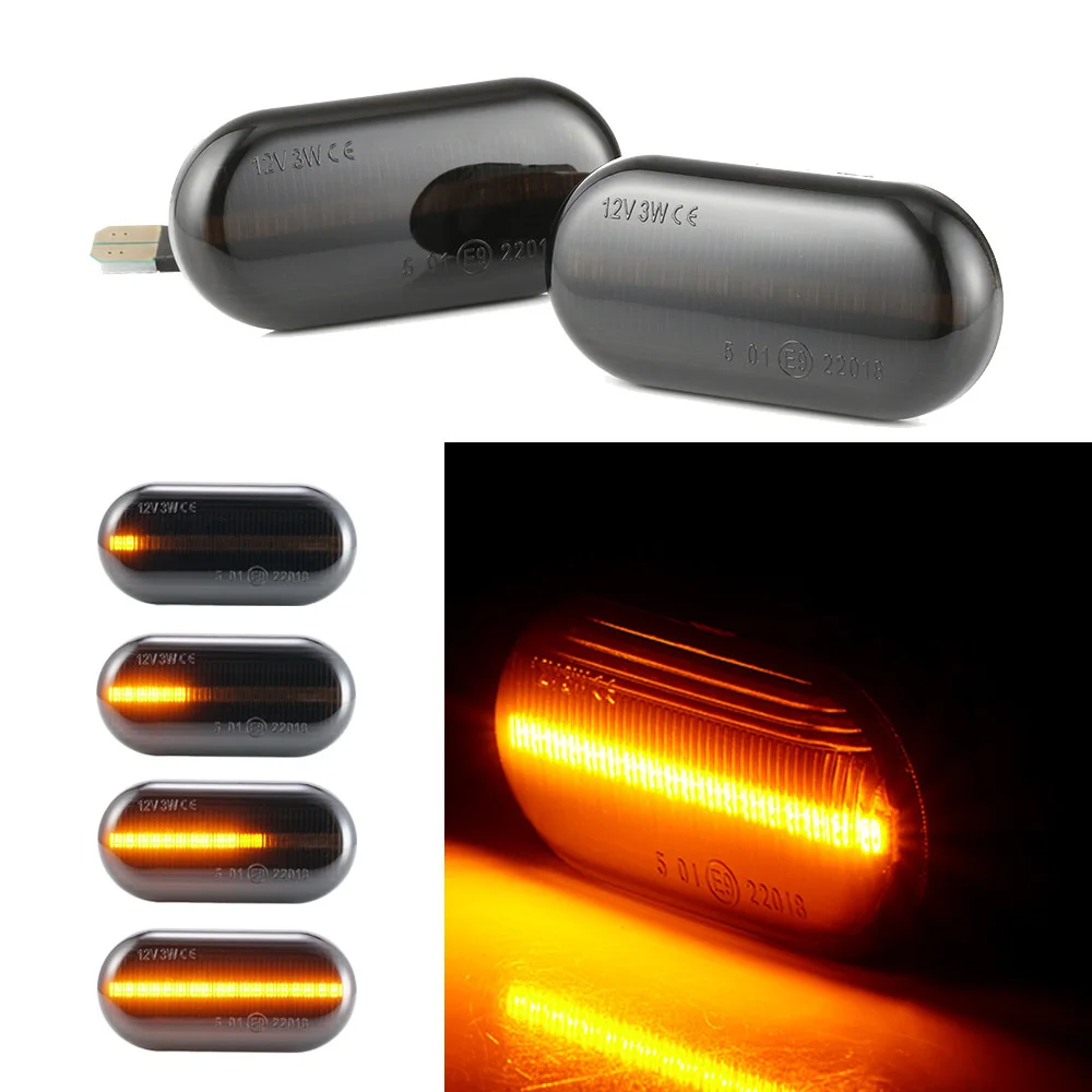

2 Pieces LED Dynamic Side Marker Indicator Turn Signal Light Sequential Flashing Light For Mercedes-Benz Smart Fortwo W453 C453