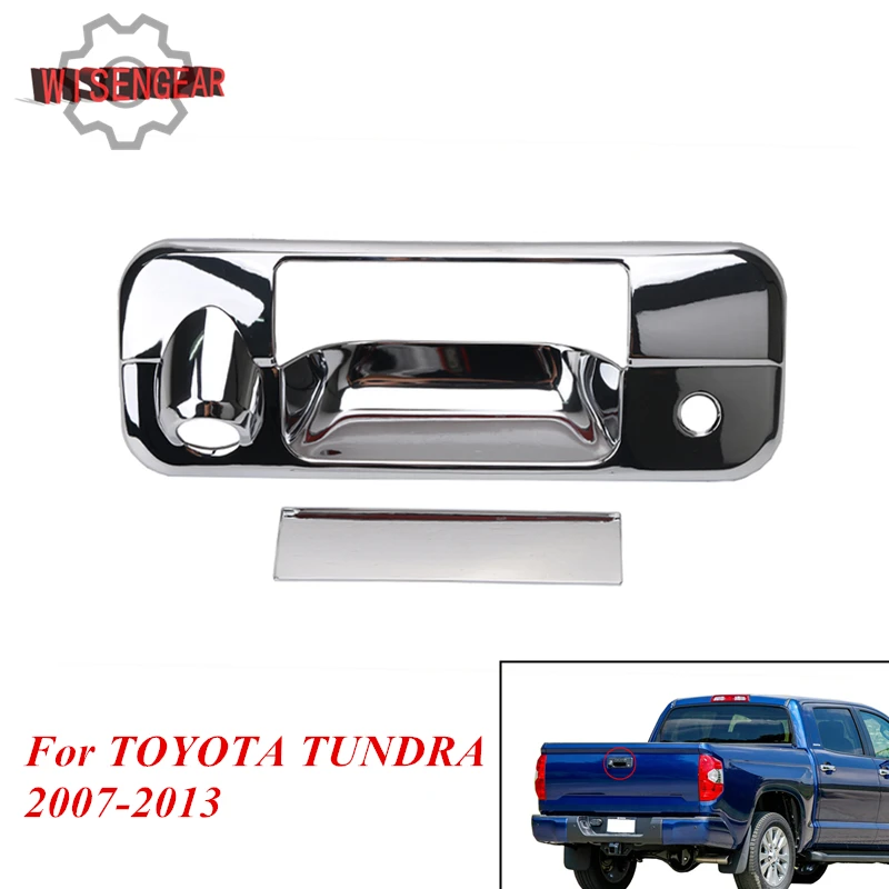 WISENGEAR Chrome Tailgate Door Handle Cover For Toyota Tundra Cab