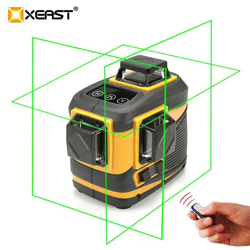 XEAST 12 lines XE 12A lithium battery green laser level 360 Vertical