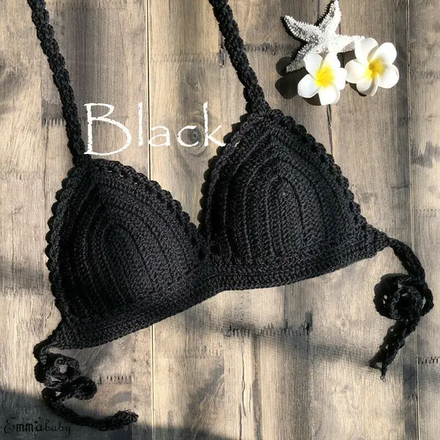 {Excellent|Wonderfull|Very Good|Very Recommended} 2019 Sexy Crochet Bikini Top Knit Brazilian Micro bikini Swimsuit Women Mini Bikini Crochet Swimwear Bra Bathing suit Mini Cheap Offers