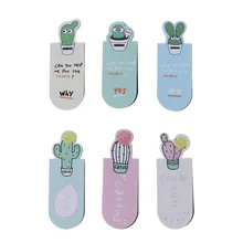 3 шт./компл. свежий милый кактус Закладка на магните Студенческая Канцелярия закладки для школьных учебников канцелярские принадлежности C26