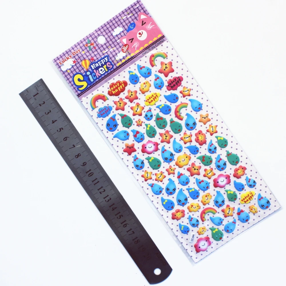 1Sheet Water droplets Diary Decoration Kids 3D Stickers Baby Gift Children Toys CC 044