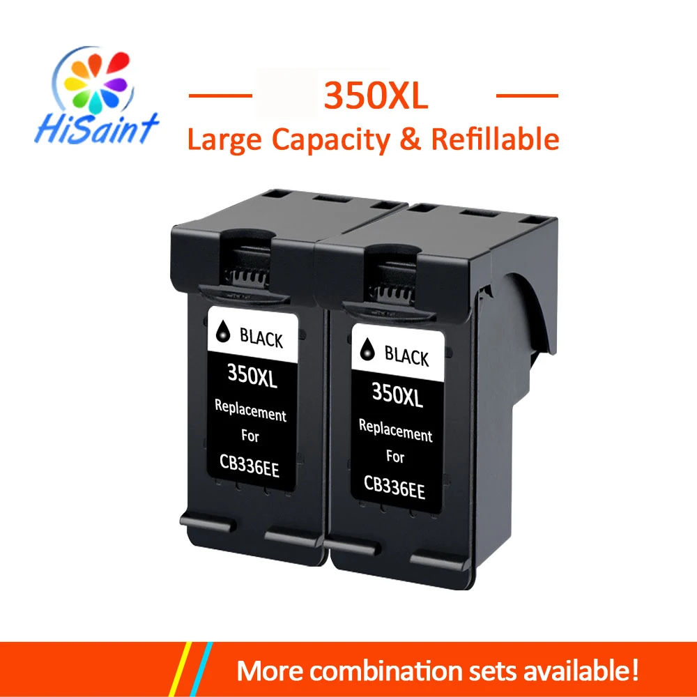 Черные чернила для принтера HP 350 350XL Deskjet D4260 J5780 Photosmart C4480 CB335E 2 шт. | Компьютеры и