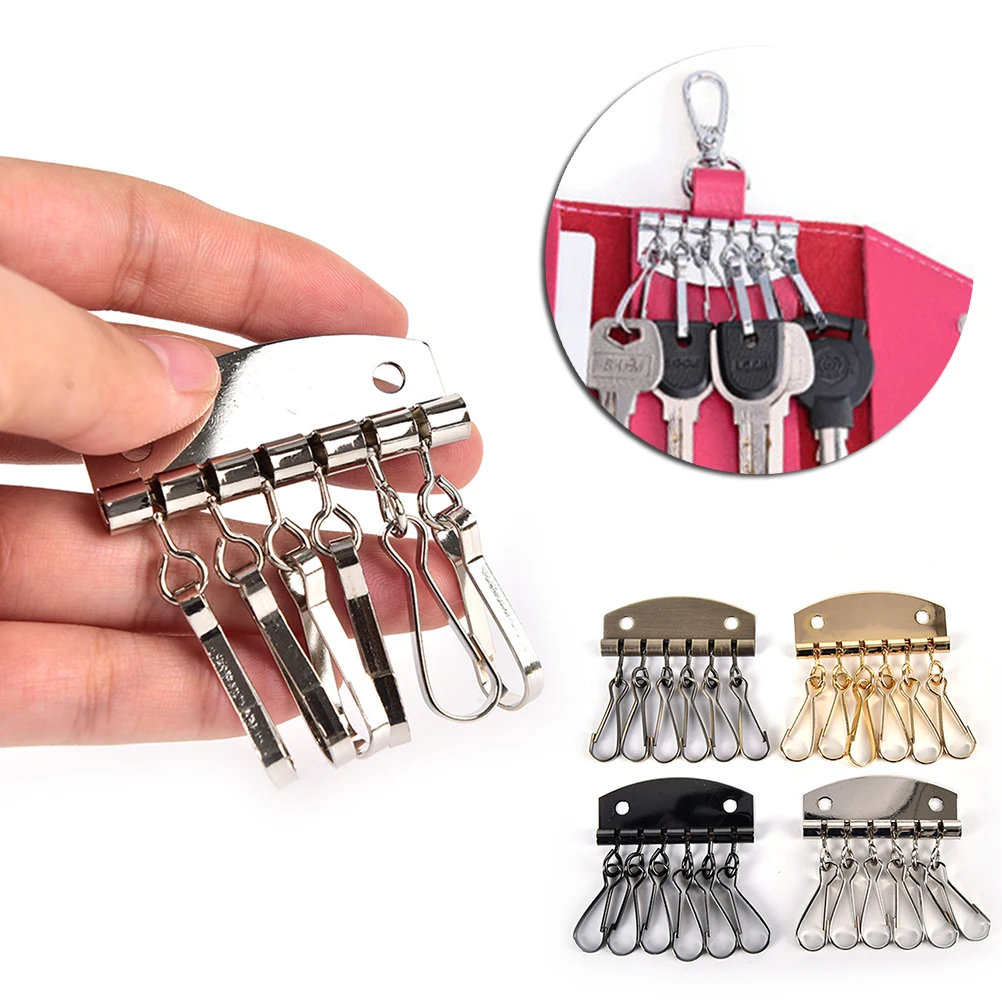 Bag Accessories DIY Handbag Purse Inside Key Ring Row Metal Bag Buckles Handmade Fabric Leather Craft 1PCS
