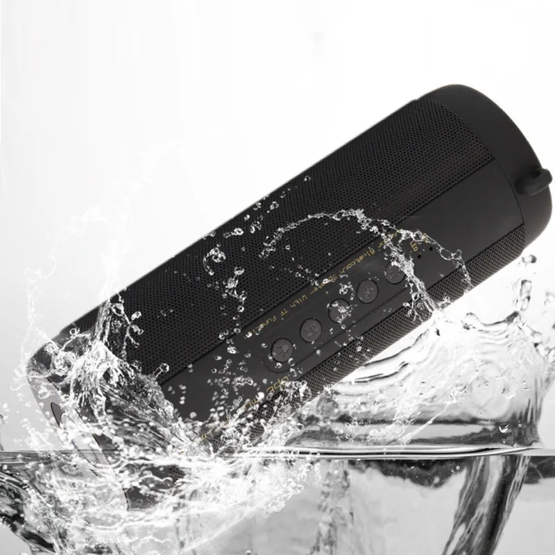 

Mountaineering Outdoor Riding Waterproof T2 Bluetooth Speaker 3.0 Bluetooth Subwoofer SOS For Help LED lamp Loudspeaker TF AUX