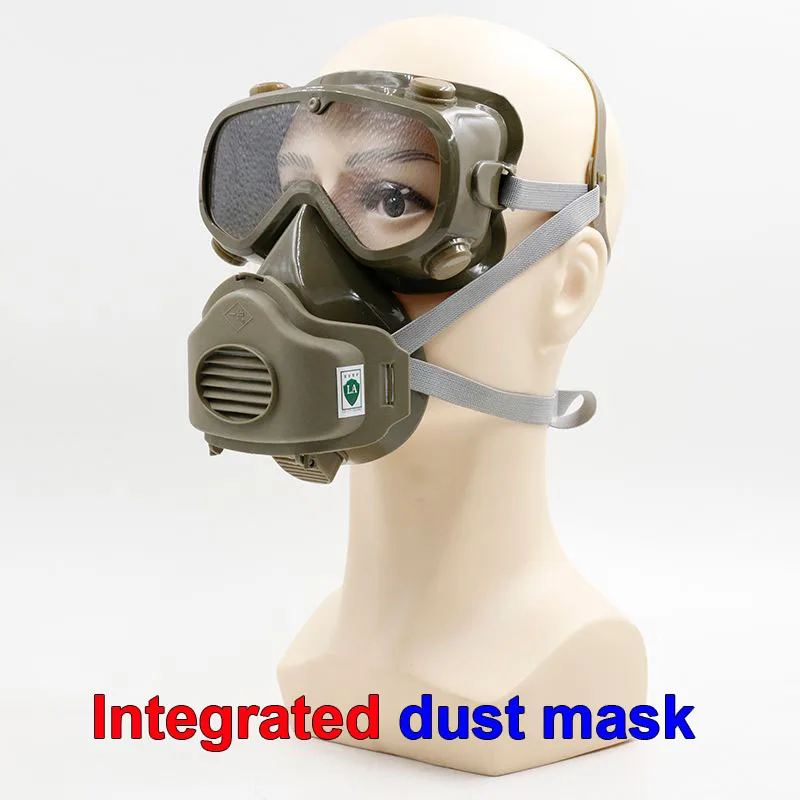 

respirator dust mask One-piece protective glasses respirator mask dust smoke particle safety protect full face respirators