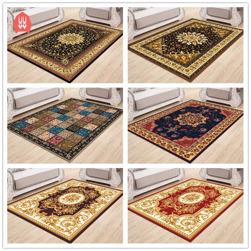 

European Classic Style Soft Carpets Anti-slip Rugs Luxury Style Chair Mat Floor Mat Rectangle Carpets for Home Living Room